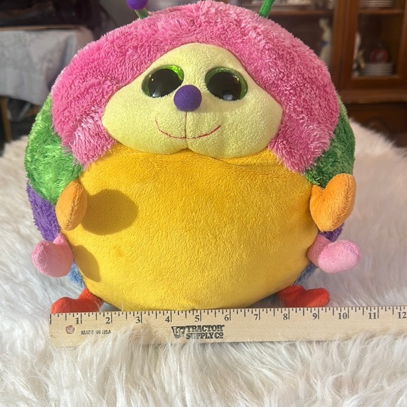 Ty Pink and Yellow Stuffed Animal with Green Accents - Picture 4 of 5